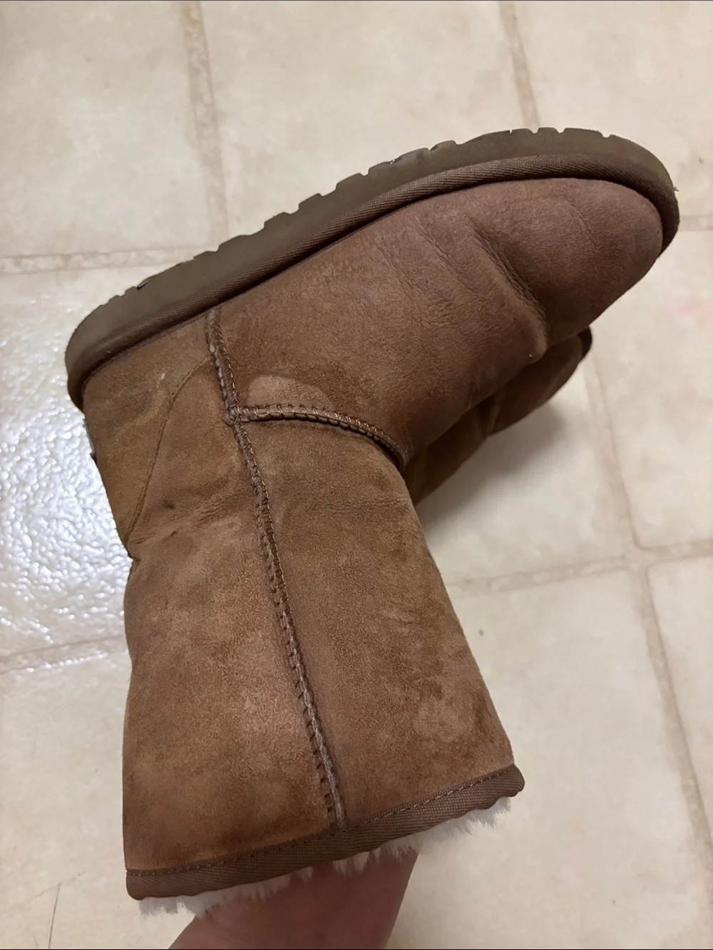 UGG Women's Chestnut Suede Shearling Mid-Calf Boots